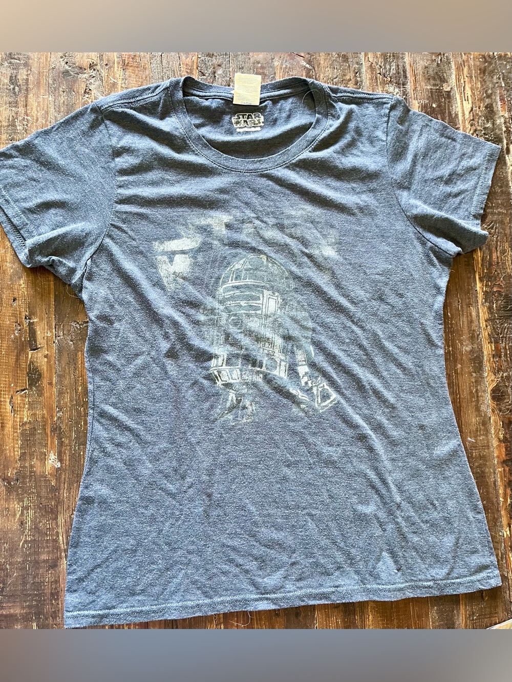 Vintage women’s Star Wars Heather Blue R2-D2 Tee w/ Subtle Image Sz M